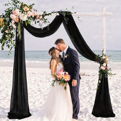 18FT Lavender Wedding Arch Drapes Chiffon Fabric Voile Decoration