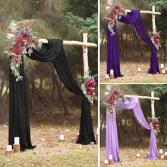 18FT Lavender Wedding Arch Drapes Chiffon Fabric Voile Decoration