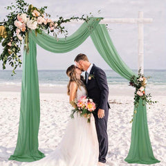 18FT Lavender Wedding Arch Drapes Chiffon Fabric Voile Decoration