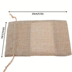 20pcs Burlap Organza Drawstring Bags for Jewelry, Cosmetics, Weddings
