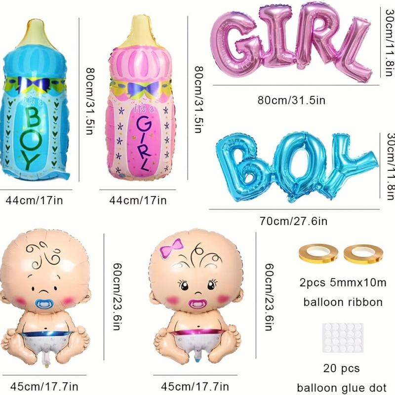 Baby Shower Decorations Gender Reveal Party Supplies Boy Girl Theme Kit
