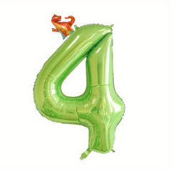 2pcs Fruit Green Number Birthday Party Balloon & T-Rex Dinosaur