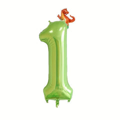 2pcs Fruit Green Number Birthday Party Balloon & T-Rex Dinosaur