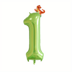2pcs Fruit Green Number Birthday Party Balloon & T-Rex Dinosaur