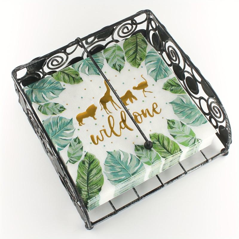 20pcs Animal Wild One Foil Napkin 13in 2 Layers Zoo Party Supplies