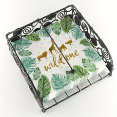 20pcs Animal Wild One Foil Napkin 13in 2 Layers Zoo Party Supplies