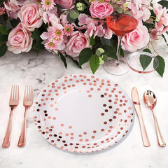Rose Gold Paper Plates - Ideal for Parties and Celebrations