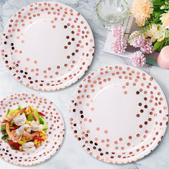 Rose Gold Paper Plates - Ideal for Parties and Celebrations