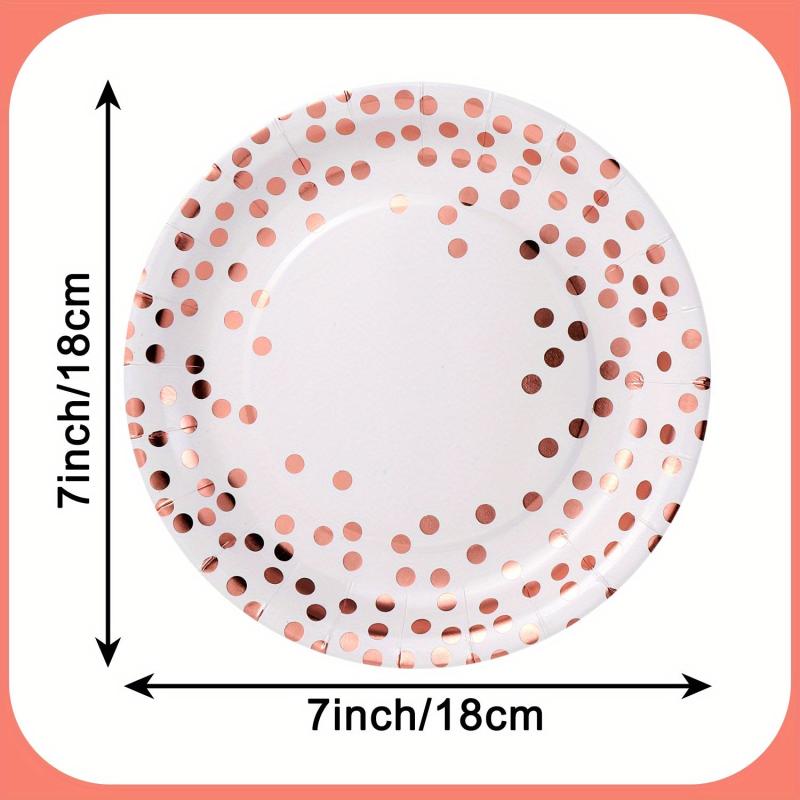 Rose Gold Paper Plates - Ideal for Parties and Celebrations