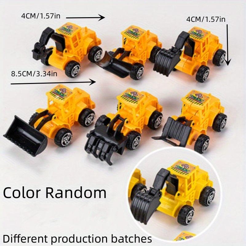 Road Barrier Road Sign Tower Hanging Mini Construction Vehicle Cake Decoration
