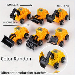 Road Barrier Road Sign Tower Hanging Mini Construction Vehicle Cake Decoration