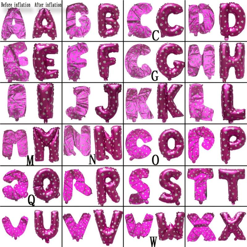 40 Aluminum Film Balloons English Letters A T Activity Background Decor