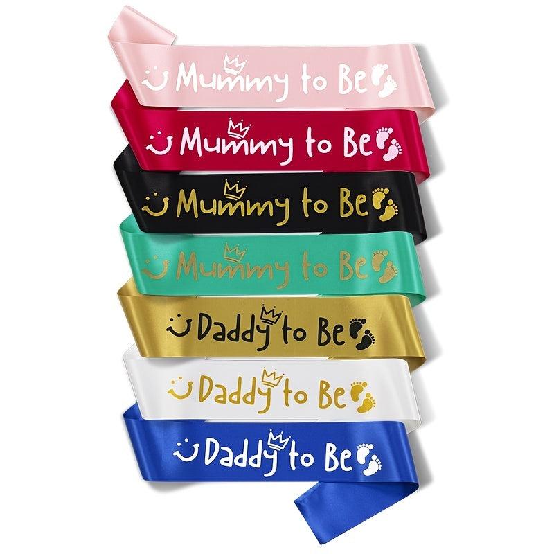 Mummy To Be Sash Daddy To Be Sash Baby Shower Party Decoration Gender Reveal