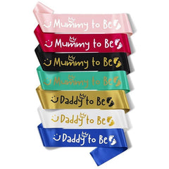 Mummy To Be Sash Daddy To Be Sash Baby Shower Party Decoration Gender Reveal