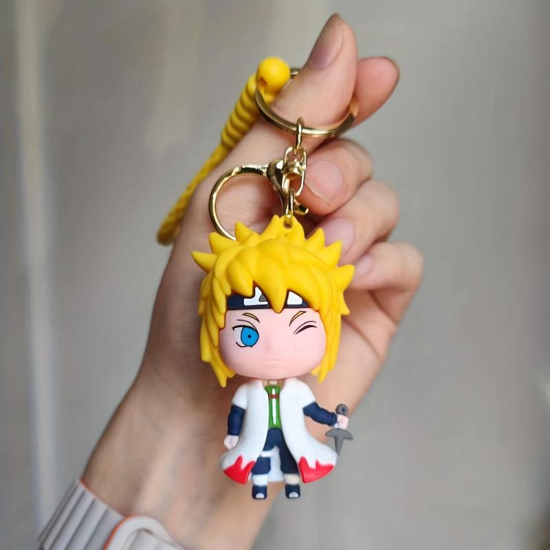 Cartoon Anime Doll Braided Rope Keychain Backpack Pendant