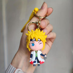 Cartoon Anime Doll Braided Rope Keychain Backpack Pendant