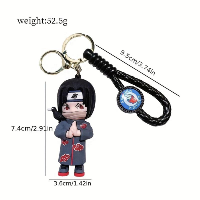 Cartoon Anime Doll Braided Rope Keychain Backpack Pendant