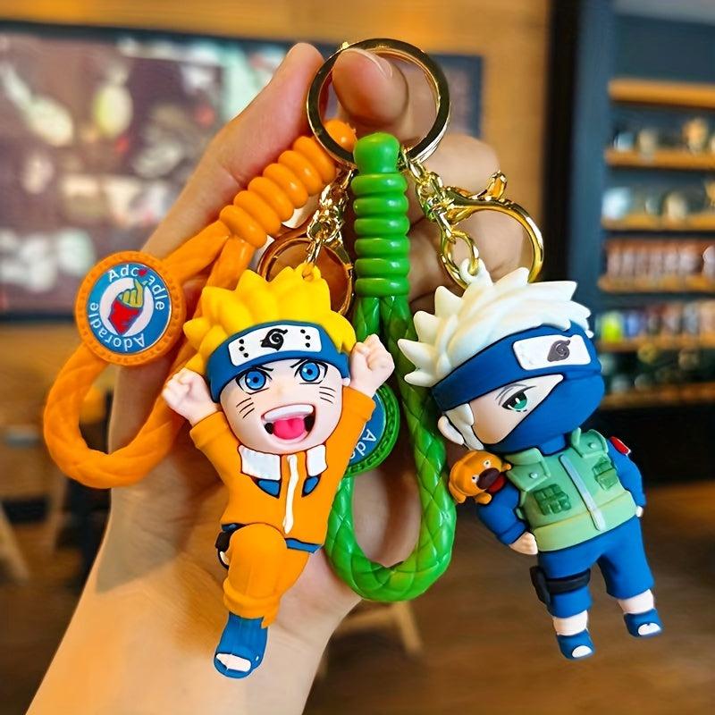 Cartoon Anime Doll Braided Rope Keychain Backpack Pendant