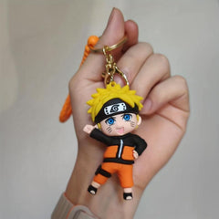 Cartoon Anime Doll Braided Rope Keychain Backpack Pendant
