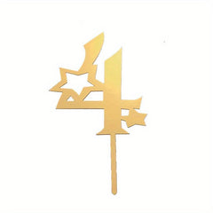 Star Acrylic Birthday Cake Decoration Plug In 15 5 98in