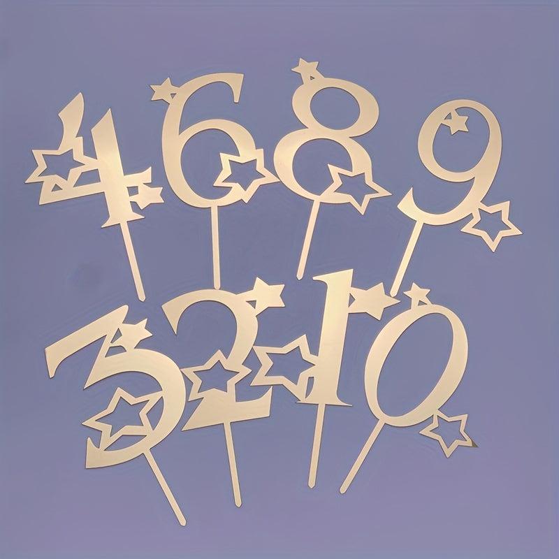 Star Acrylic Birthday Cake Decoration Plug In 15 5 98in