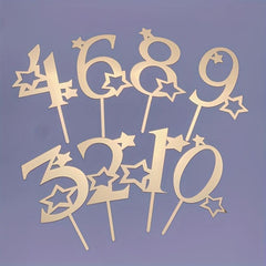 Star Acrylic Birthday Cake Decoration Plug In 15 5 98in