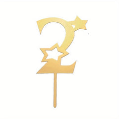 Star Acrylic Birthday Cake Decoration Plug In 15 5 98in