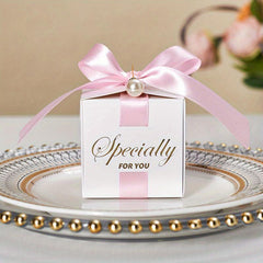 50pcs Square Candy Box Wedding Valentines Party Favors
