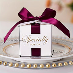 50pcs Square Candy Box Wedding Valentines Party Favors