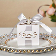 50pcs Square Candy Box Wedding Valentines Party Favors