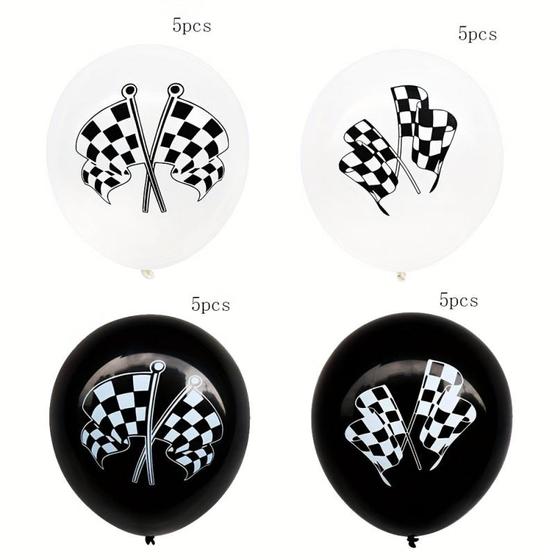 20pcs Racing Flag Balloons Birthday Party Decor