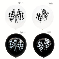 20pcs Racing Flag Balloons Birthday Party Decor