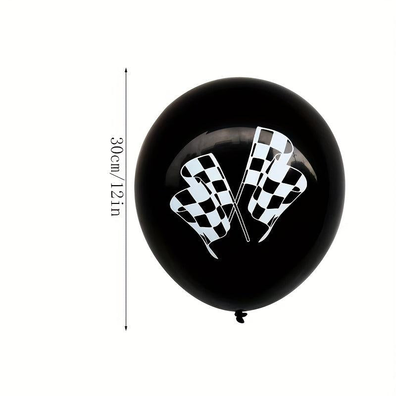 20pcs Racing Flag Balloons Birthday Party Decor