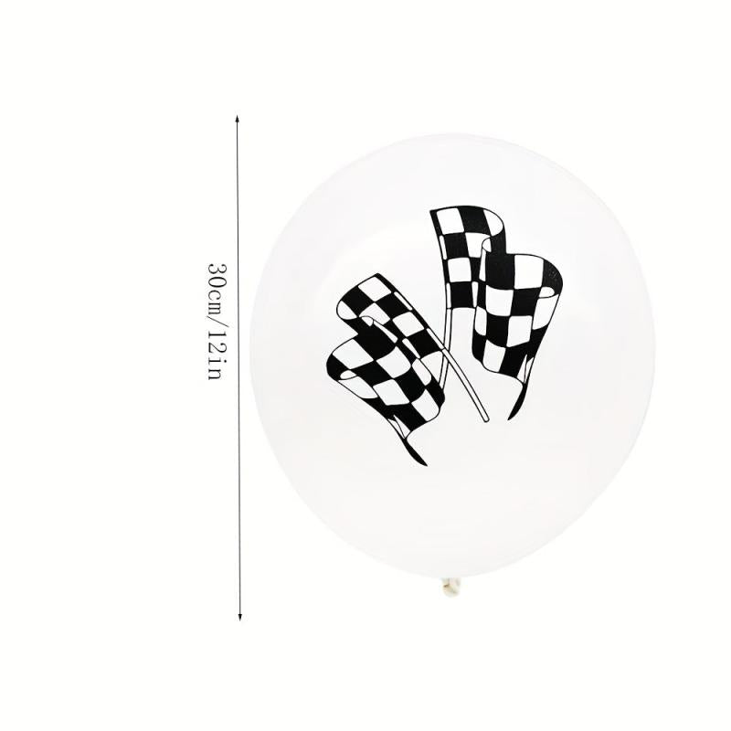 20pcs Racing Flag Balloons Birthday Party Decor