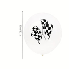 20pcs Racing Flag Balloons Birthday Party Decor