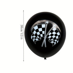 20pcs Racing Flag Balloons Birthday Party Decor