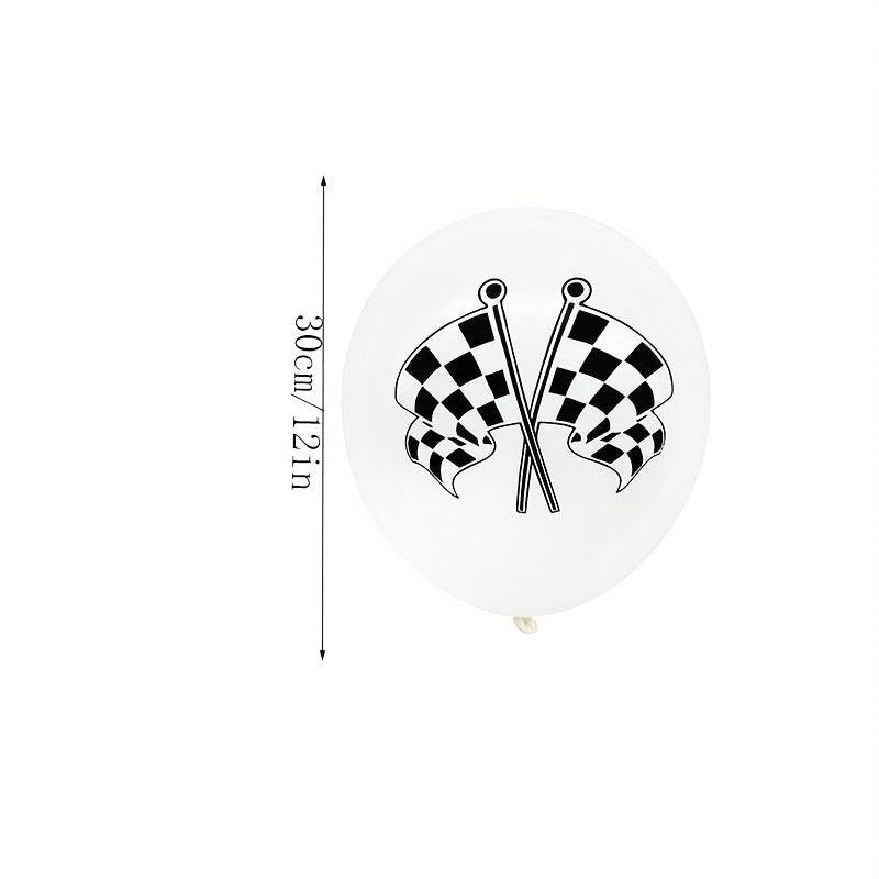 20pcs Racing Flag Balloons Birthday Party Decor