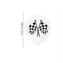 20pcs Racing Flag Balloons Birthday Party Decor