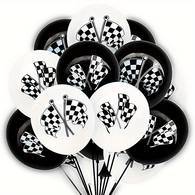20pcs Racing Flag Balloons Birthday Party Decor