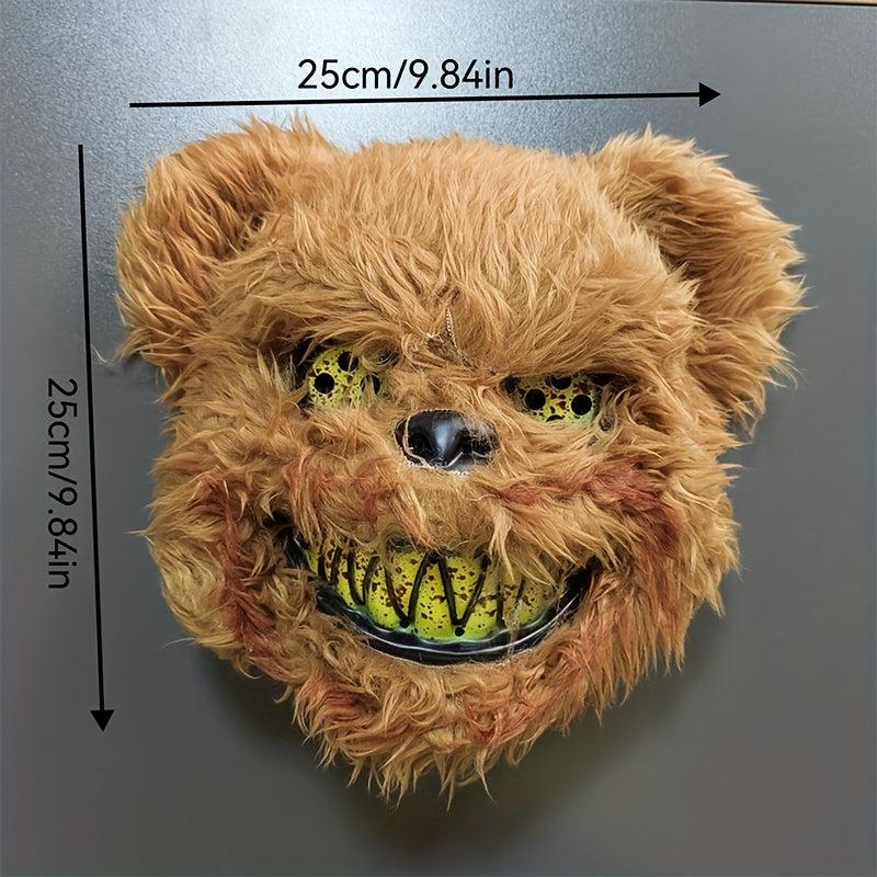 Halloween Plush Teddy Bear Mask Masquerade Animal Luminous Model