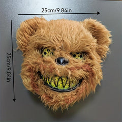 Halloween Plush Teddy Bear Mask Masquerade Animal Luminous Model