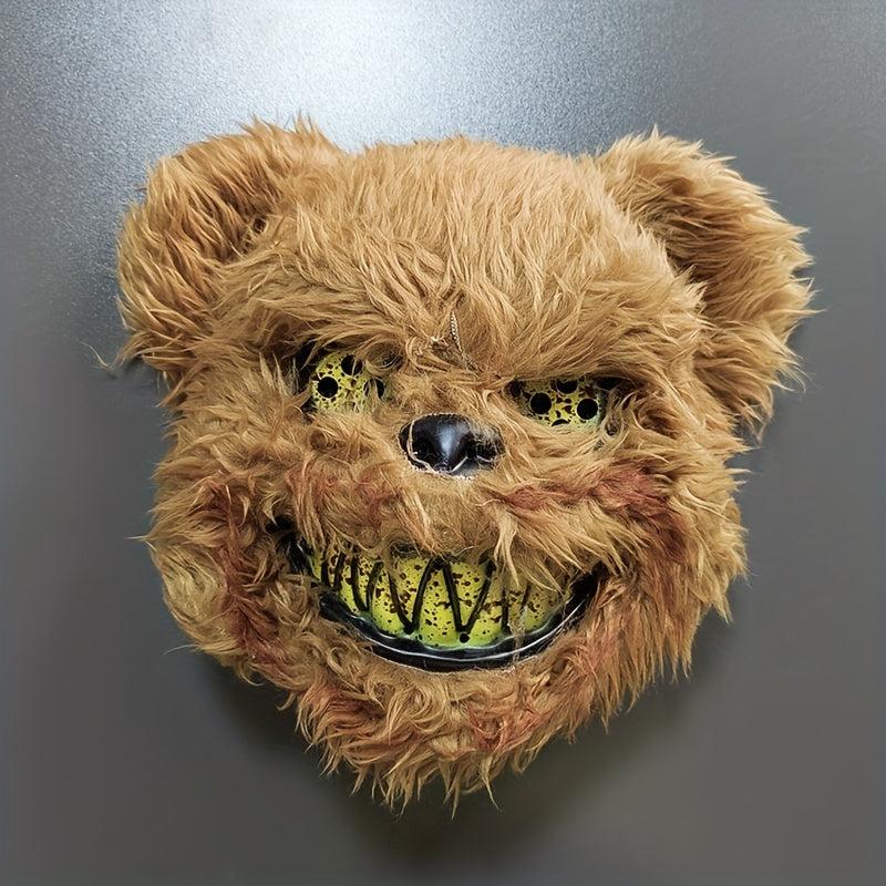 Halloween Plush Teddy Bear Mask Masquerade Animal Luminous Model