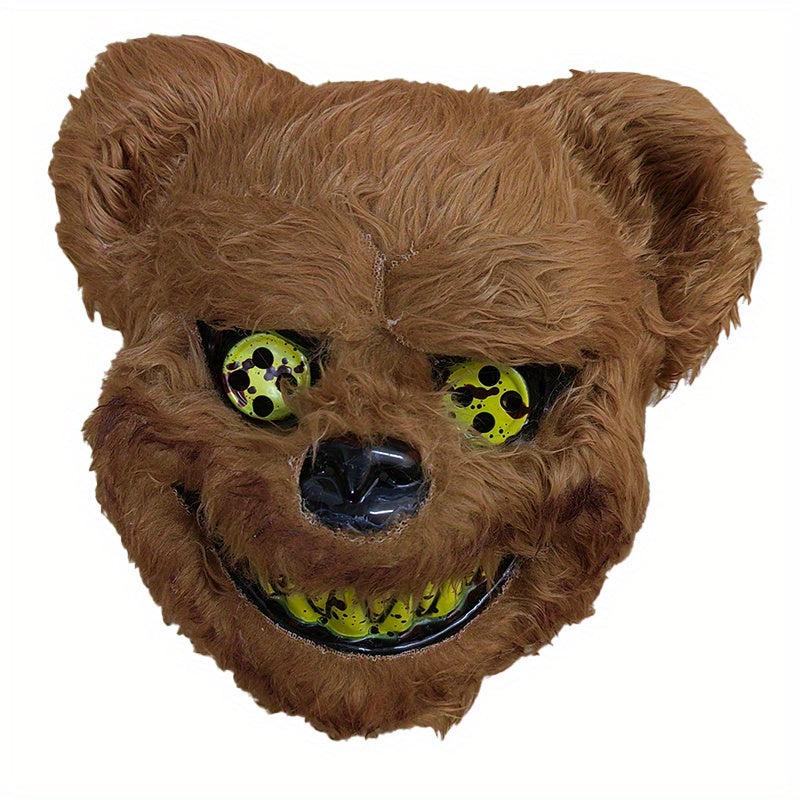Halloween Plush Teddy Bear Mask Masquerade Animal Luminous Model