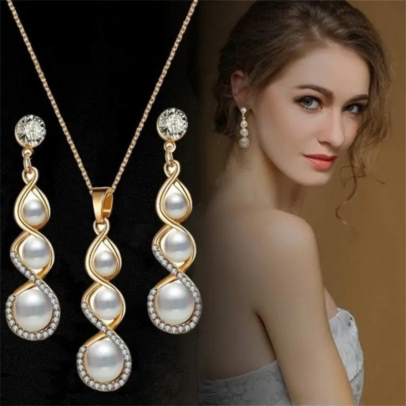 Bohemian Pearl Jewelry Set for Special Occasions