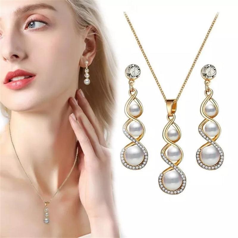Bohemian Pearl Jewelry Set for Special Occasions