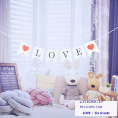 Fishtail Pull Flag Banner Romantic Proposal Wedding Party Decoration