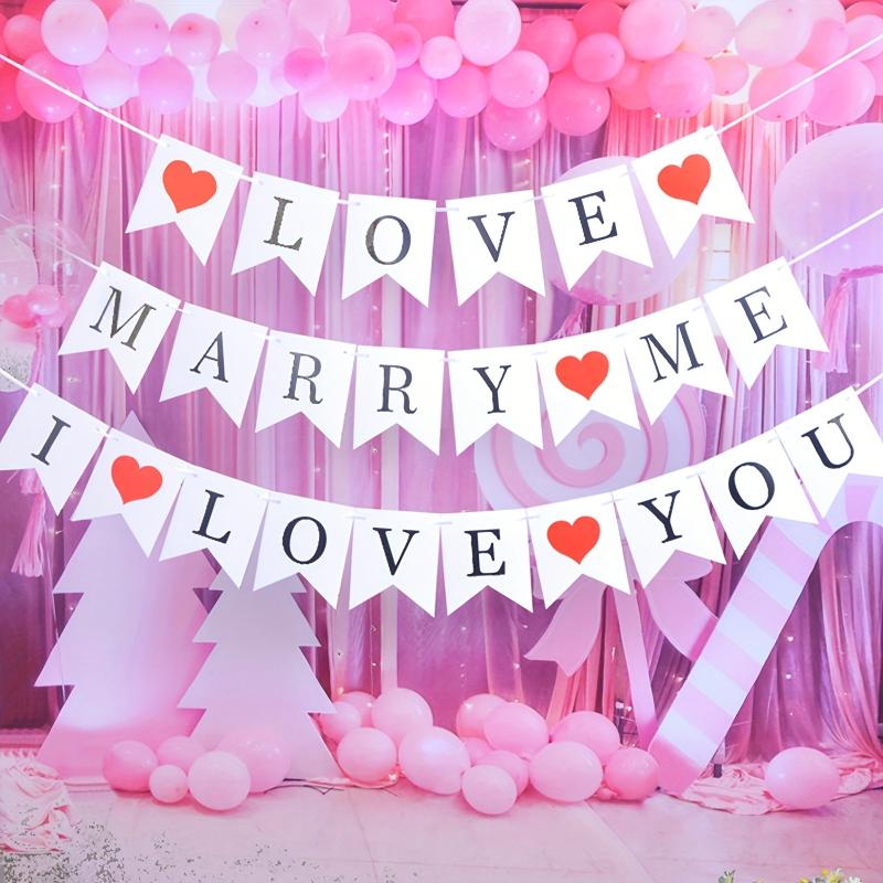 Fishtail Pull Flag Banner Romantic Proposal Wedding Party Decoration