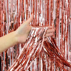Rose Golden Fringe Curtain Bachelorette Party Decorations