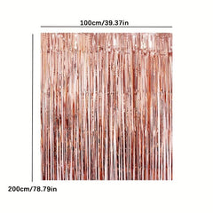 Rose Golden Fringe Curtain Bachelorette Party Decorations