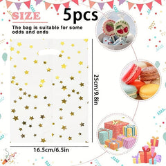 10pcs Stars Goodie Bags Treat Bags Candy Biscuit Cookie Bags